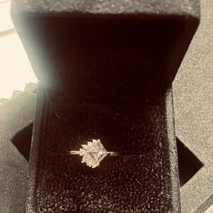 Custom Salt and Pepper Engagement Ring Like new